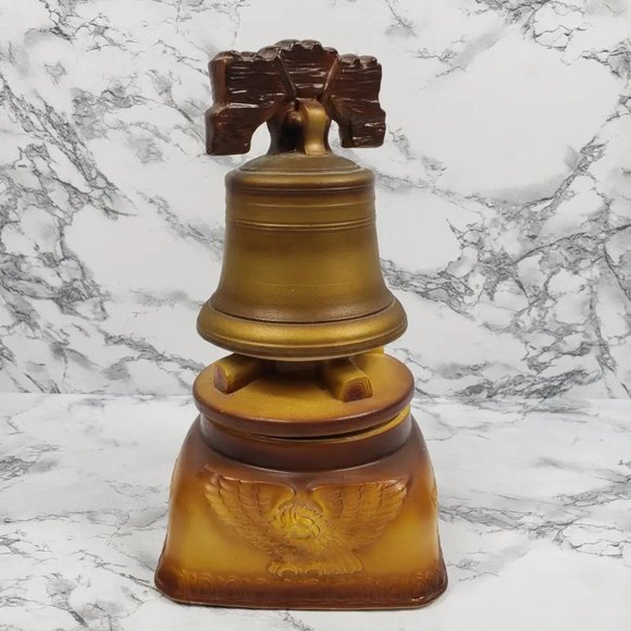 Liberty Bell Musical Porcelain God Bless America Large Vintage - Picture 1 of 7